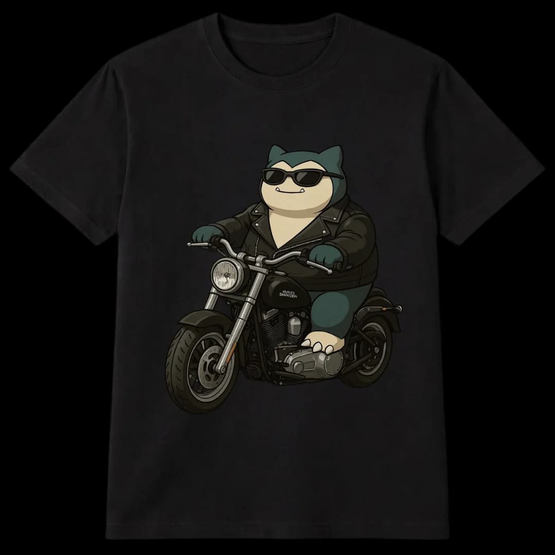 Remera Snorlax Motoquero