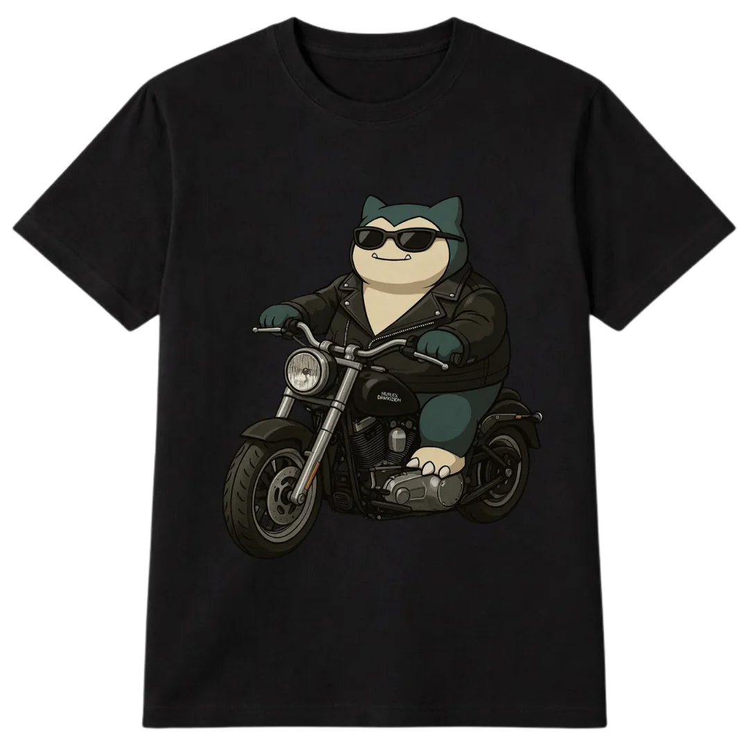 Remera Snorlax Motoquero