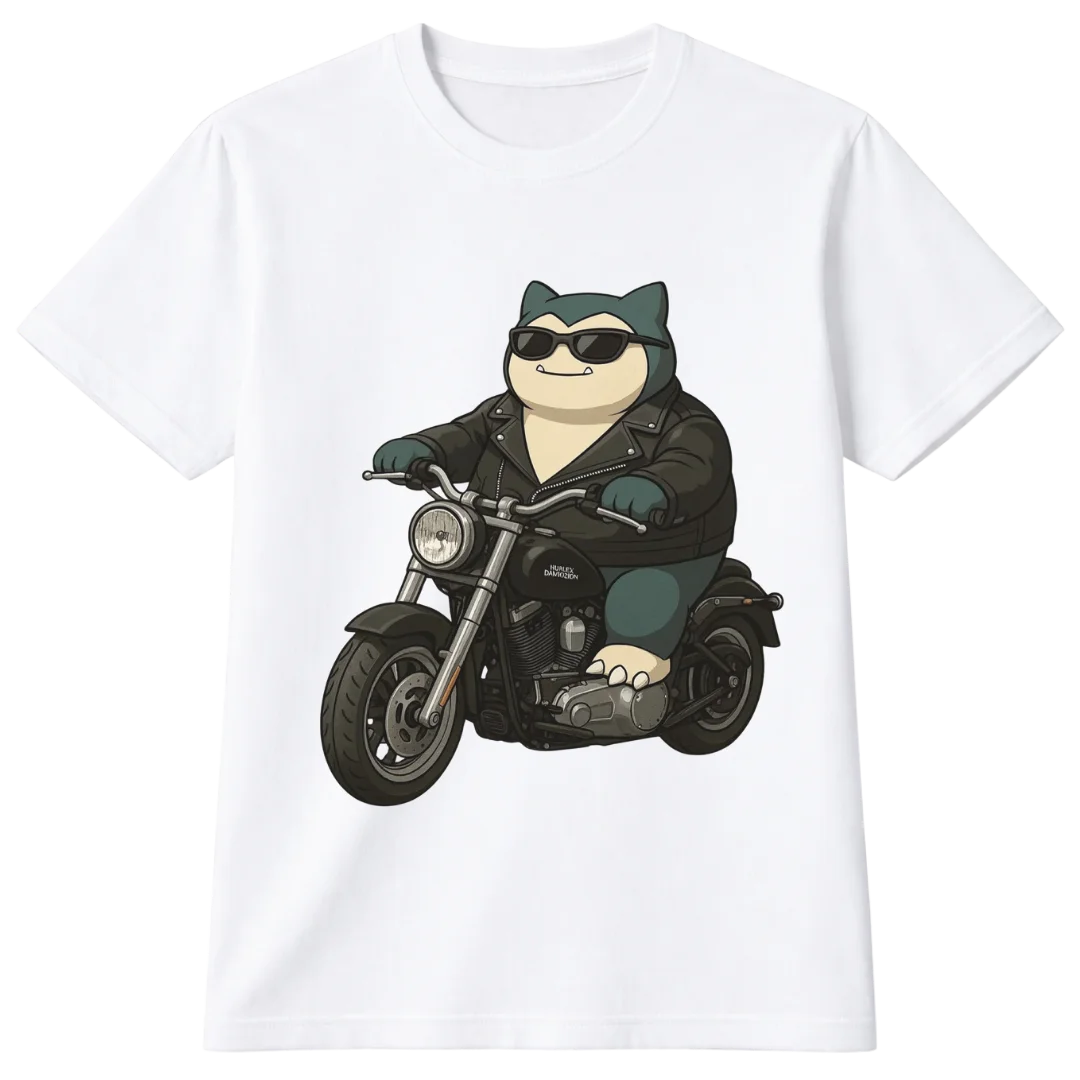Remera Snorlax Motoquero